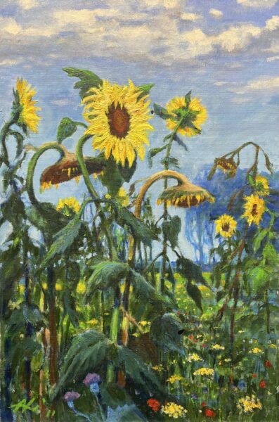 Sunflowers - a painting by Artur Kotaś