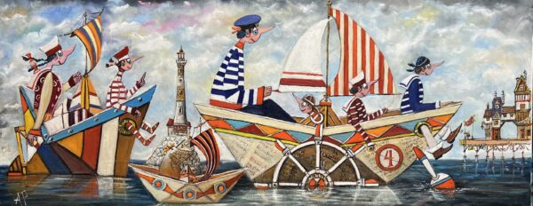 We love our regattas - a painting by Artur Płachta