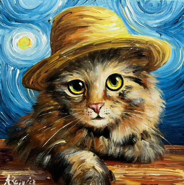 Cat - a painting by Adam Rawicz