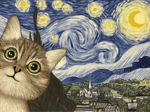 Van Gogh’s cat - a painting by Monika Luka