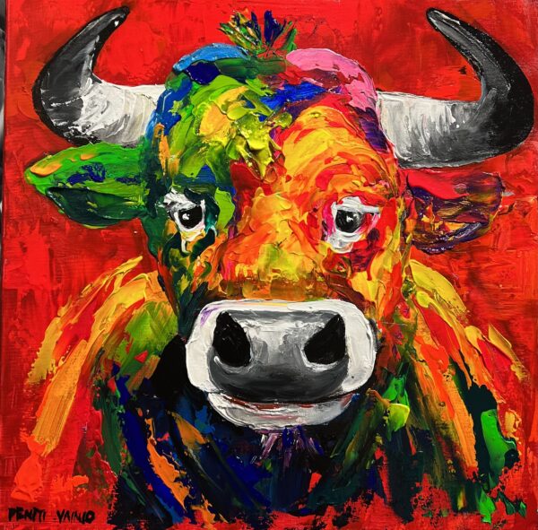 Bull - a painting by Pentti Vainio