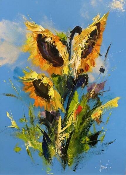 Sunflowers - a painting by Alfred Anioł