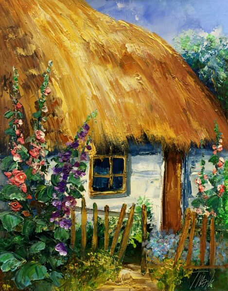 Cottage - a painting by Tadeusz Wojtkowski