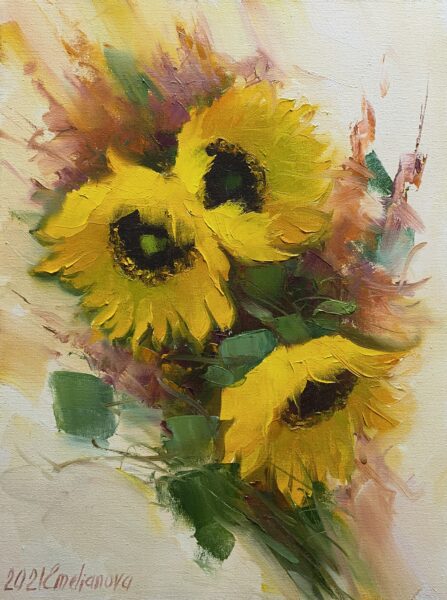 Sunflowers - a painting by Olena Emelianova