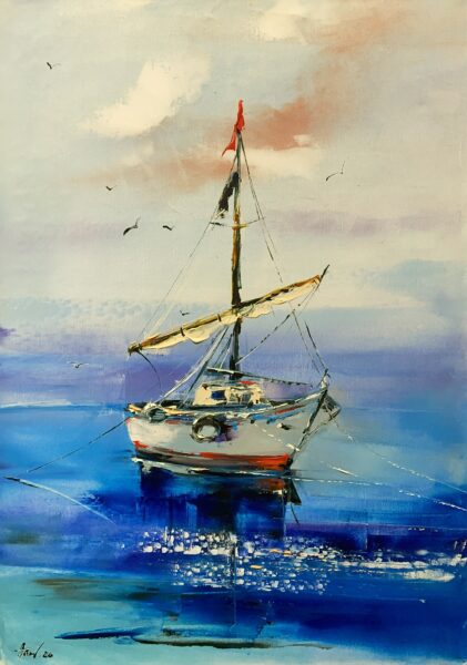 Boat - a painting by Alfred Anioł