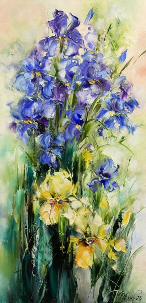 Cornflowers - a painting by Danuta Mazurkiewicz