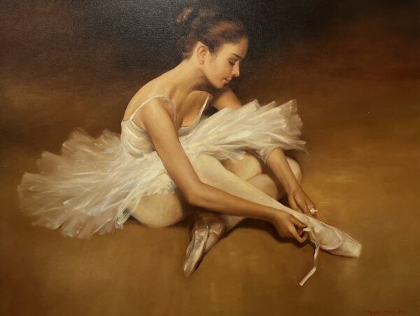 Ballerina - a painting by Piotr Topolski