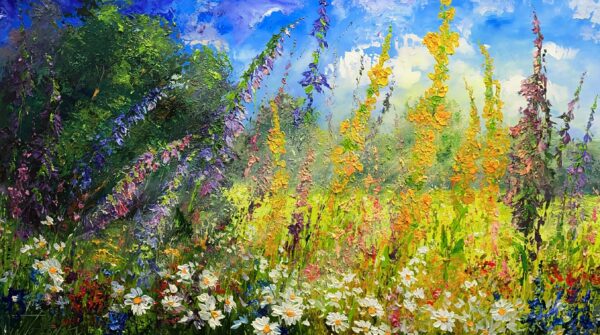 Flowers - a painting by Tadeusz Wojtkowski