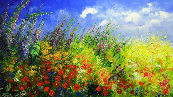 Meadow - a painting by Tadeusz Wojtkowski