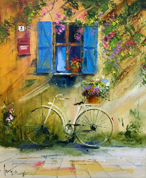 Bike - a painting by Alfred Anioł