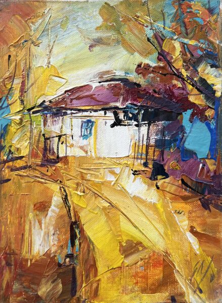 Cottage - a painting by Grażyna Mucha