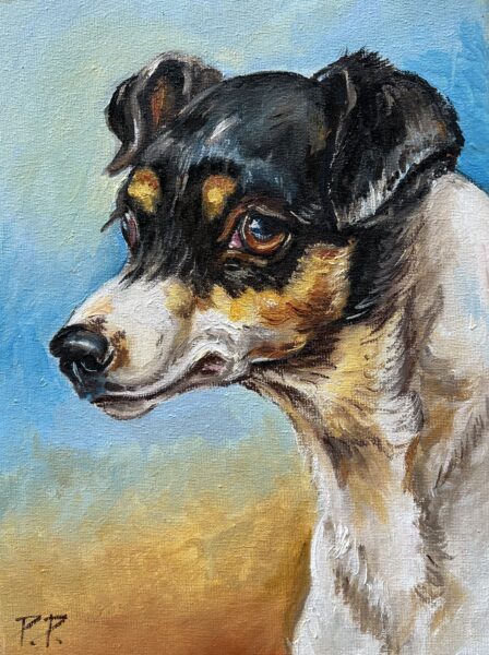 Dog - a painting by Przemiła Kościelna