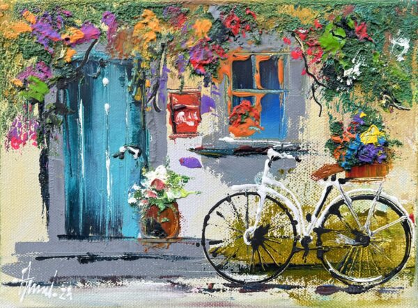 Bike - a painting by Alfred Anioł