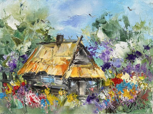 Cottage - a painting by Danuta Mazurkiewicz