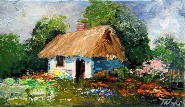 Cottage - a painting by Tadeusz Wojtkowski