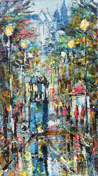 Tram - a painting by Danuta Frydrych