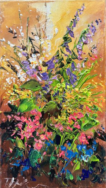 Flowers - a painting by Tadeusz Wojtkowski