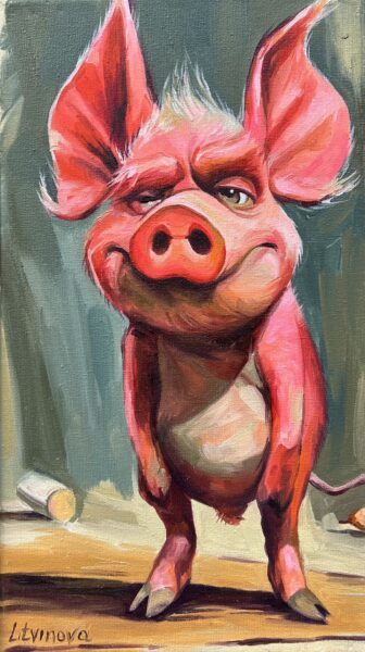 Pig - a painting by Olga Litvinova