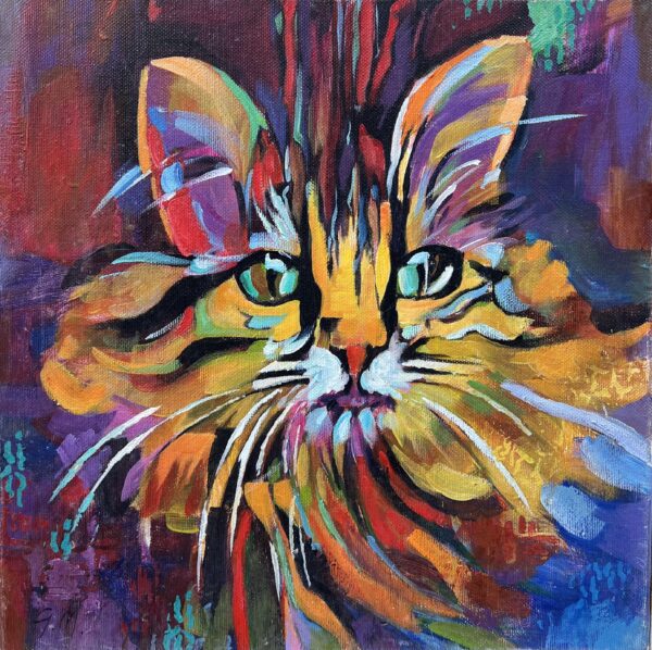 Cat - a painting by Grażyna Mucha