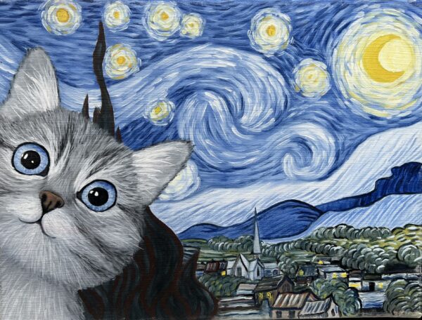 Van Gogh’s cat - a painting by Monika Luka