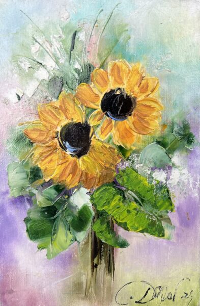 Sunflowers - a painting by Danuta Mazurkiewicz