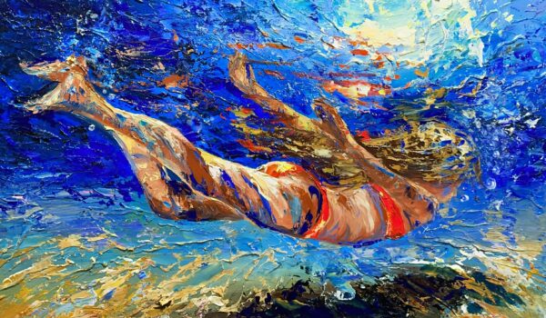 Underwater - a painting by Pentti Vainio