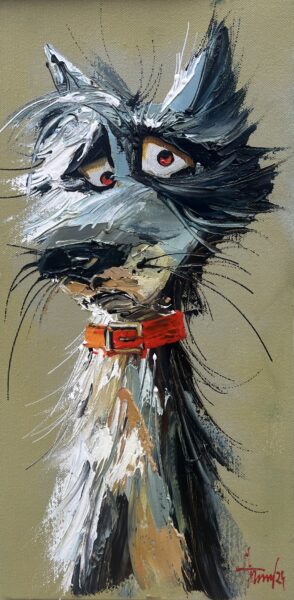 Dog - a painting by Alfred Anioł