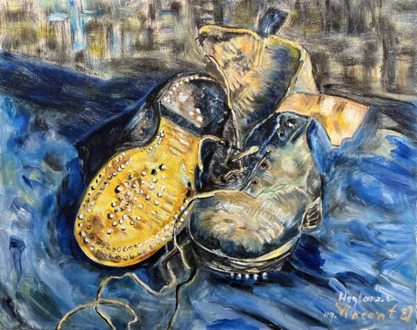 Pair of shoes after Van Gogh - a painting by Ryszard Węglarz