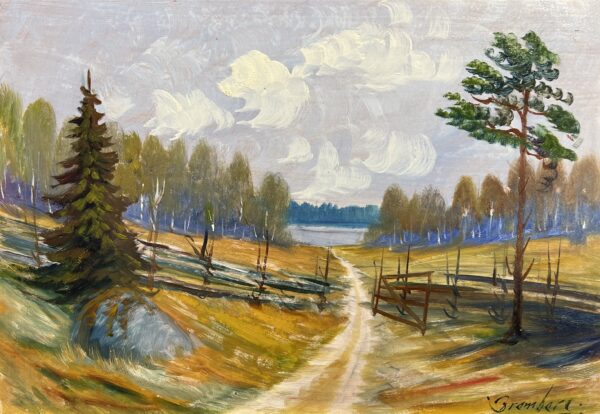 Road to the forest - a painting by 