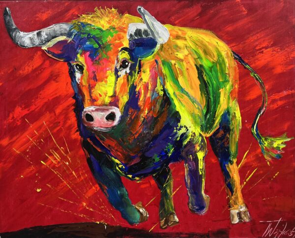 Bull - a painting by Tadeusz Wojtkowski