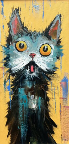 Cat - a painting by Alfred Anioł