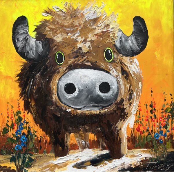 Bull - a painting by Tadeusz Wojtkowski