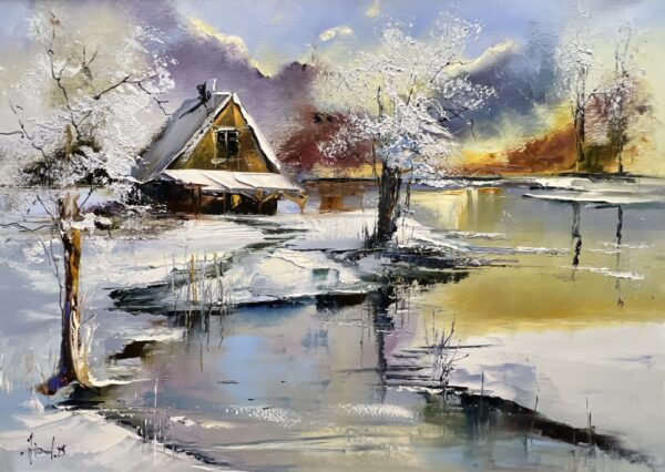 Winter - a painting by Alfred Anioł