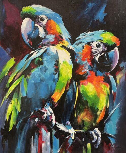 Parrots - a painting by Marian Jesień