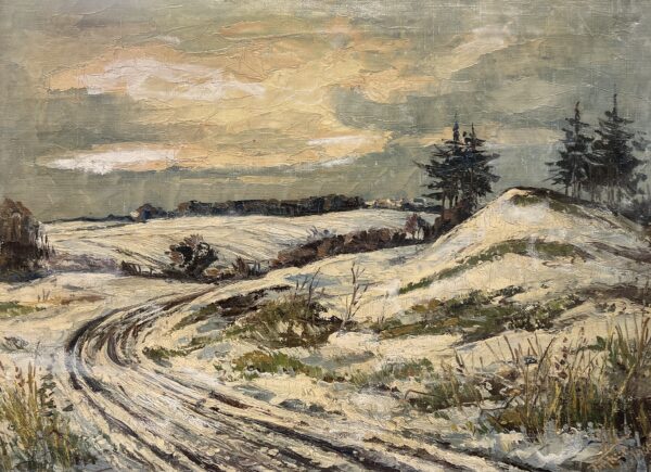 Winter’s Tranquility - a painting by European school (XX)