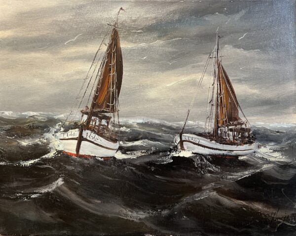 Against the Tide - a painting by European school (XX)