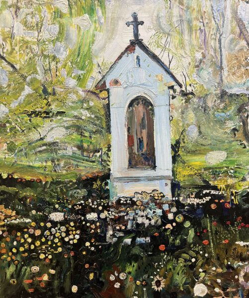 Sacred Bloom - a painting by European school (XX)