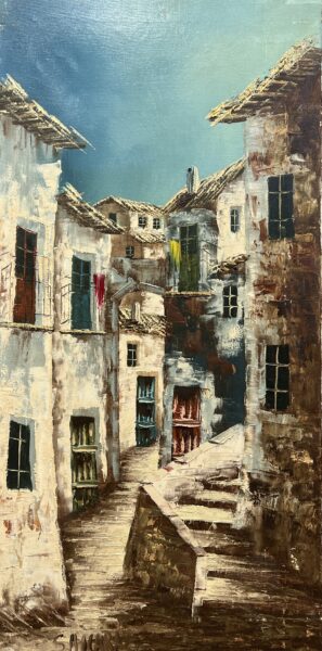 Lost in the Alleys - a painting by European school (XX)