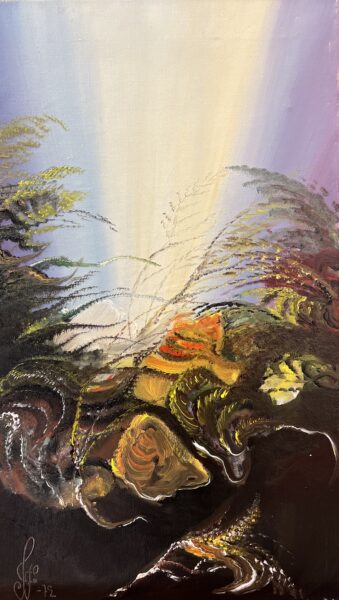 Light Beyond the Earth - a painting by European school (XX)