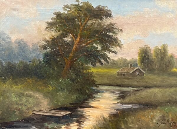 Tranquil Countryside - a painting by European school (XX)