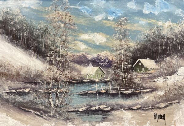 Winter’s Embrace - a painting by European school (XX)