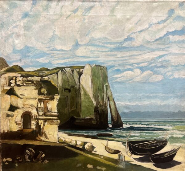 Coast of Étretat - a painting by European school (XX)