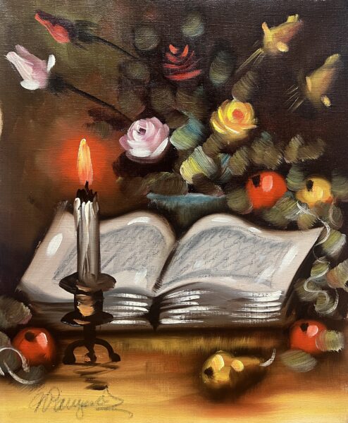 Fleeting Words, Eternal Light - a painting by European school (XX)