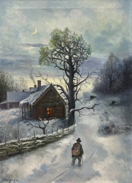 Winter’s Journey - a painting by European school (XX)