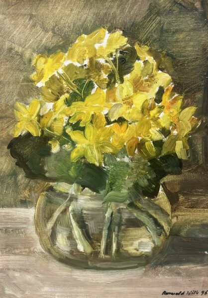 Flowers - a painting by Romuald Wilk