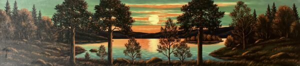 Twilight Reflections - a painting by European school (XX)