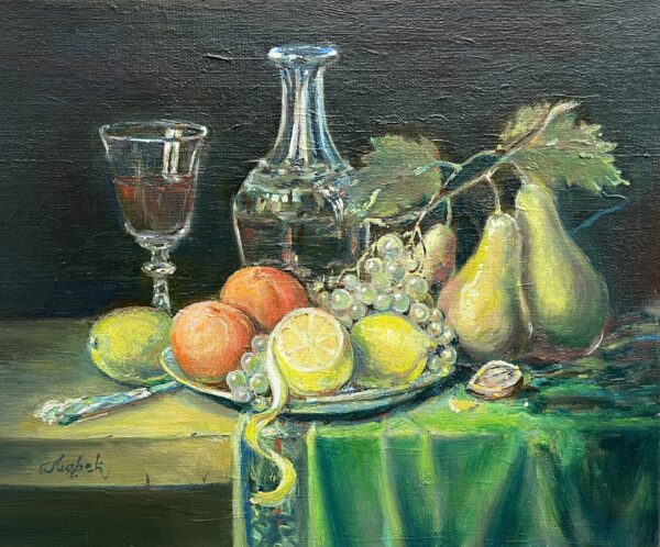 Still life - a painting by Andrzej Dąbek