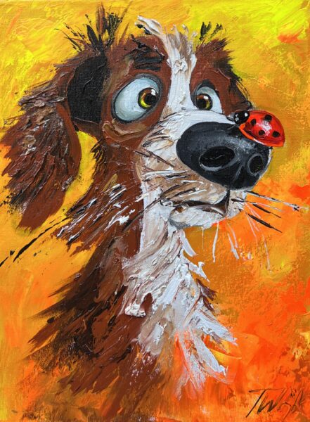 Dog - a painting by Tadeusz Wojtkowski