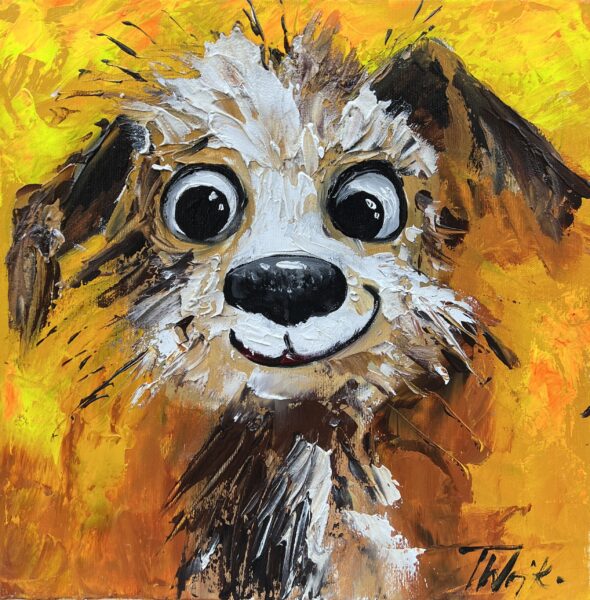 Dog - a painting by Tadeusz Wojtkowski