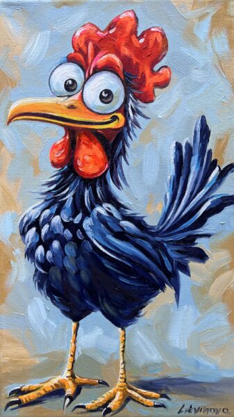 Chicken - a painting by Olga Litvinova